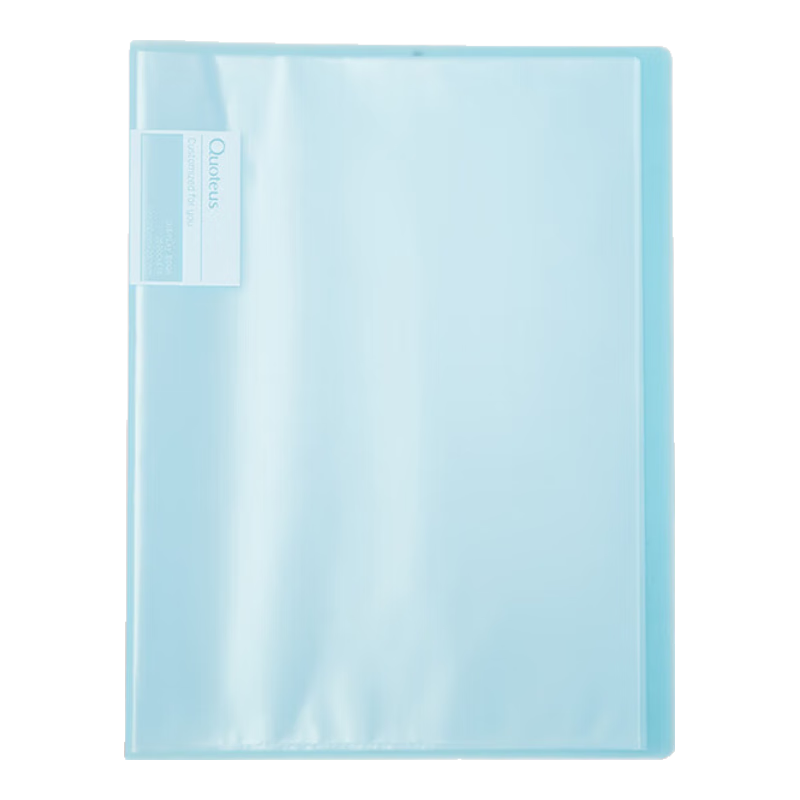 Deli A4/20-Page Document Folder with Pockets, Certificate Collection Folder, Pregnancy Check-Up Organizer, Prenatal Report Organizer, Sheet Music Folder for Elementary, Middle, And High School Students 72457 Light Blue