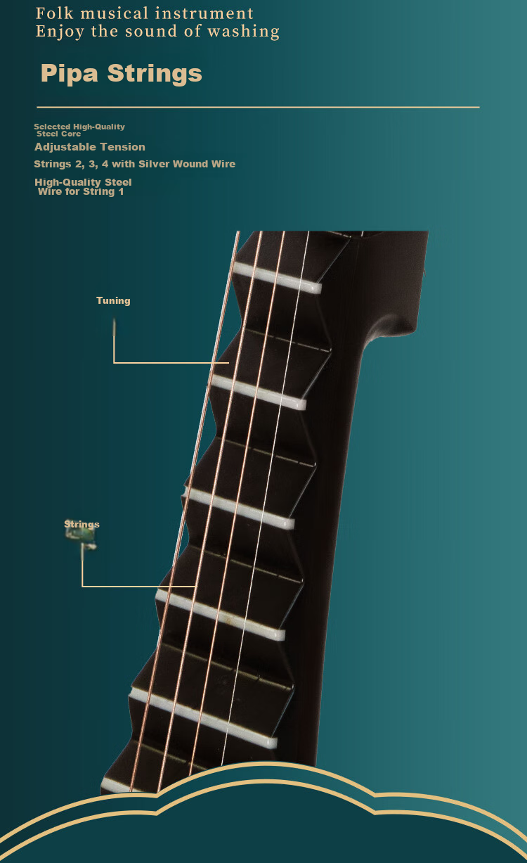 Xinghai Pipa 8916 Black Purple Sandalwood Instrument Adult Children Beginner Professional Grading Performance 8