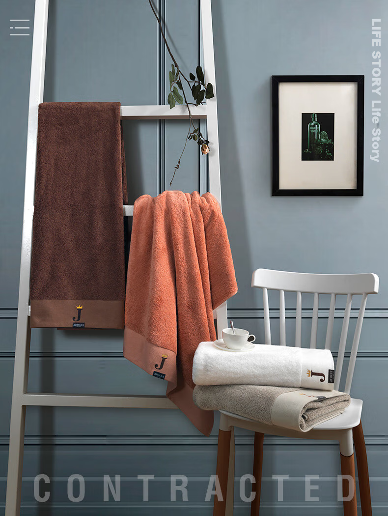Jieyu Bath Towel, 380g Pure Cotton, Xinjiang Cotton, 5A Antibacterial And Anti-Mold, Soft And Skin-Friendly, Powerful Absorption, Low Shedding 3