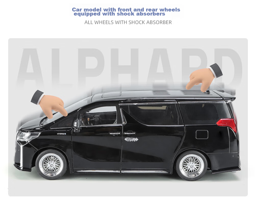 Heimanba Erfa Black 1:18 Business Car Model, Realistic Alloy Children's Toy Car, Model Toy Decoration, Toy Vehicle 11
