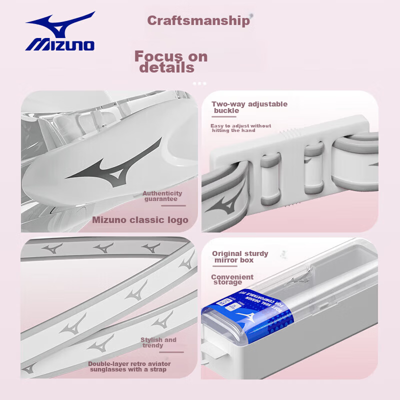 Очки для плавания MIZUNO, унисекс, с антифог покрытием, белые, с диоптриями