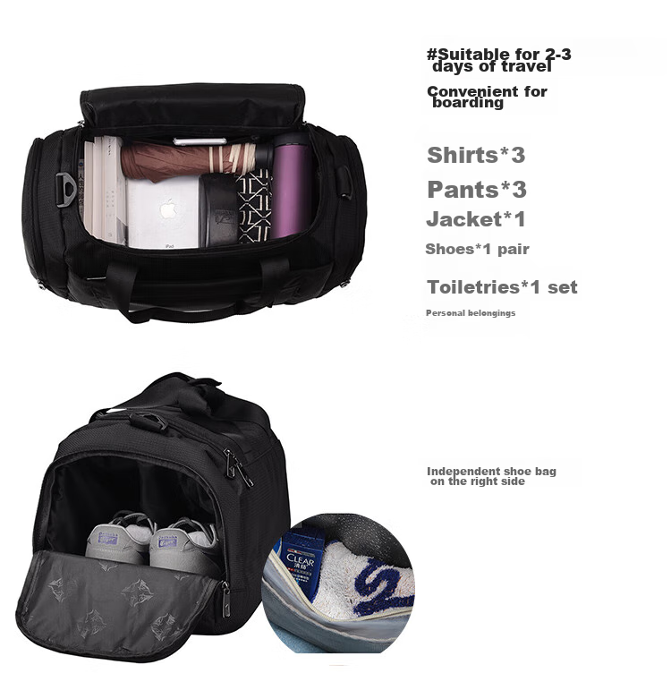 SEPTWOLVES Large Capacity Travel Bag, Sports Fitness Bag, Luggage Bag for Men And Women, Shoulder Handbag, Short-Distance Business Trip, Independent Shoe Compartment, Spring Festival Travel 7