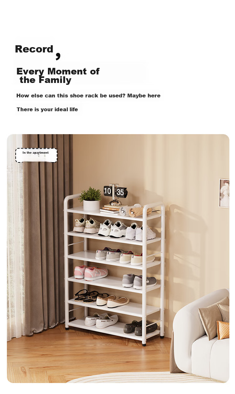 QIAONAMEI Shoe Rack, Simple Home Entryway, Dormitory, Indoor Rental Apartment, Multi-Layer Storage Shoe Shelf, 5 Tiers, QNM1245-WH 20