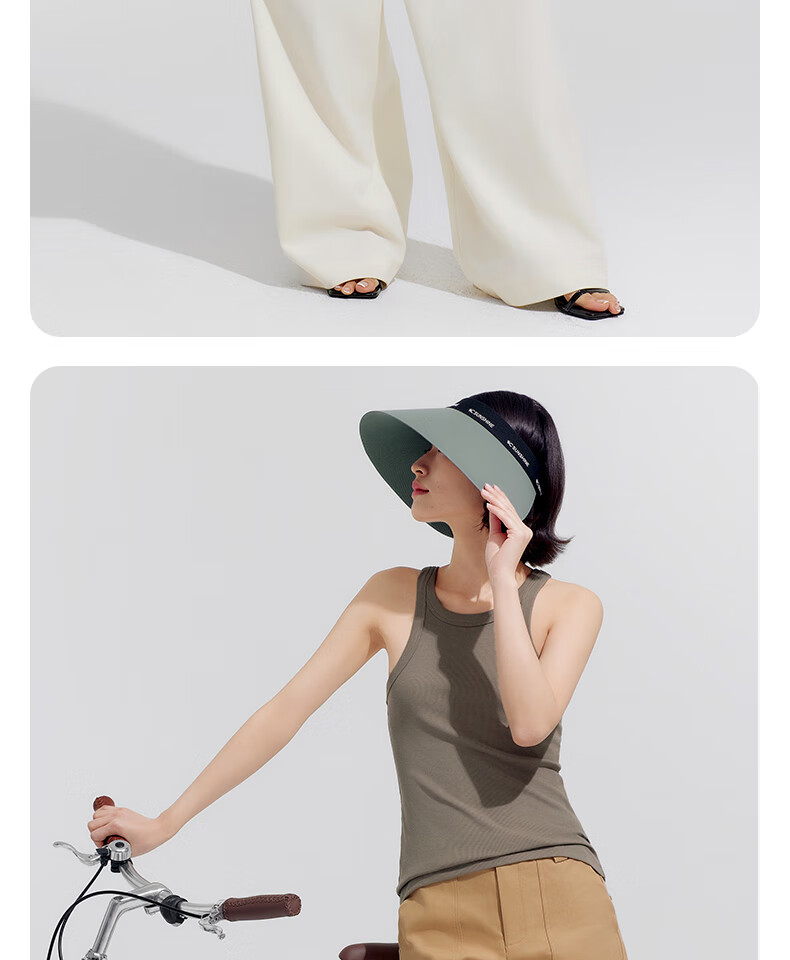 VVC Sun Protection Hat for Women, Full Face Sunshade Hat, Summer Outdoor Face-Covering UV Protection Hat, Cream White 18