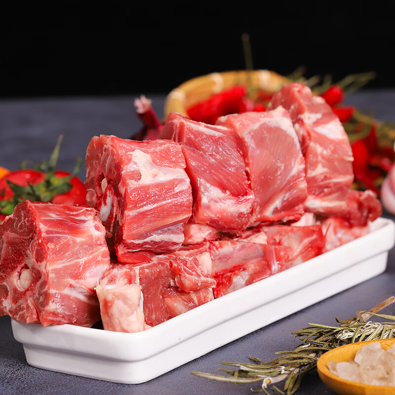 滩洋鲜生宁夏滩羊肉原切羊蝎子净重2斤生鲜冷冻羊肉火锅食材 散养滩羊