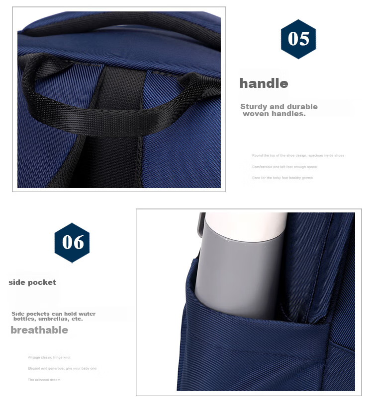 UNIVERSITY OF OXFORD Backpack for Male And Female Middle School Students, High School Students' Shoulder Bag, Lightweight Travel Backpack X1073 Dark Blue 29