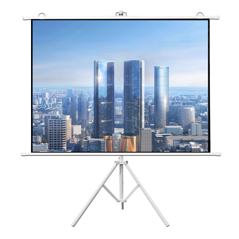 Zhiying Projector Screen 100 Inch 4:3 HD Wall-Mounted and Stand Dual-Use Office 4K Home Theater Compatible with XGIMI, JmGO, Xiaomi, Dangbei, Epson
