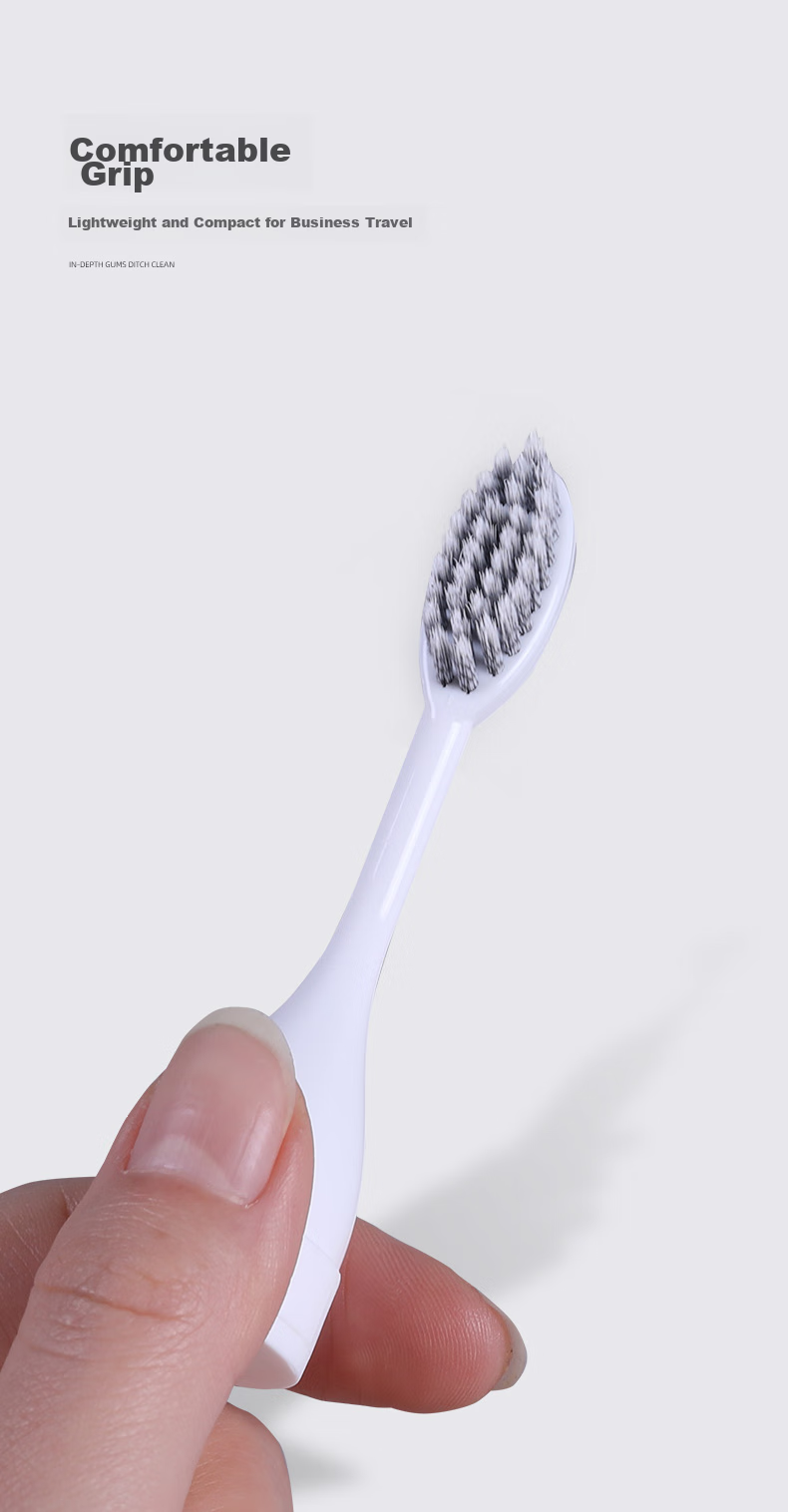Etravel Toothbrush Heads Set of 4 Travel-Friendly Foldable Mini Soft Bristles Small Heads Blue*2 + White*2 5