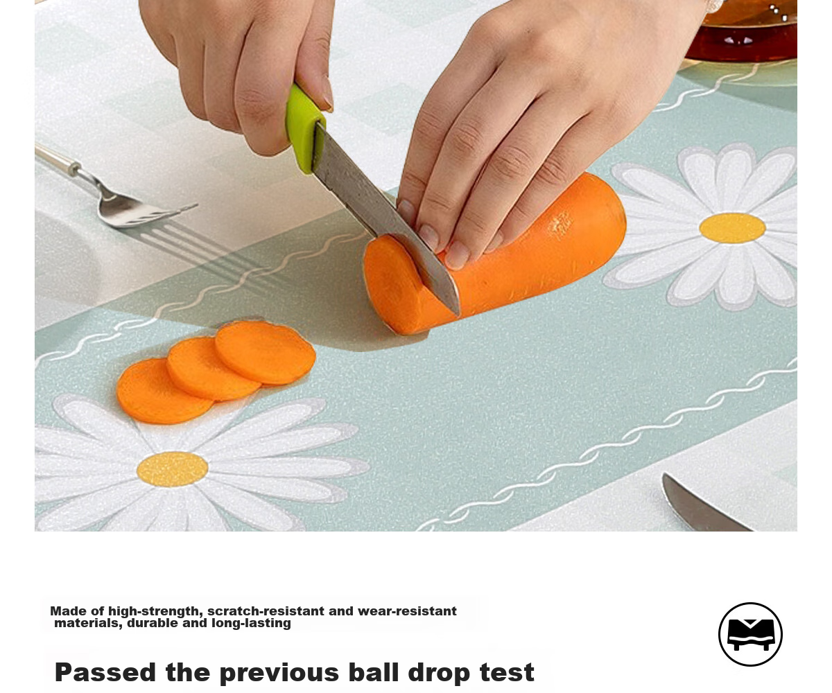 Mihua Rectangular Tablecloth, Waterproof And Oil-Proof, Washable, Heat-Resistant PVC Table Mat, Coffee Table Cover, Small Floral Patter 10