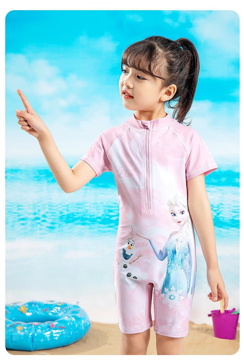 Dishini Frozen Elsa Princess Children's Swimsuit One-Piece Girls' Swimwear, Stylish Girls' Swimsuit, Baby Swimwear 8