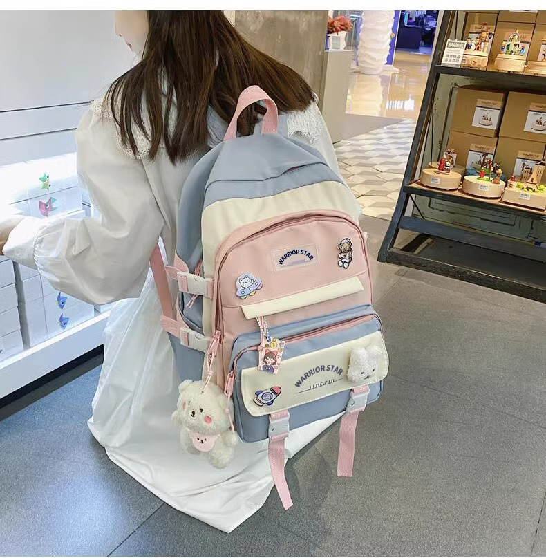 Huili Large Capacity Backpack for Women, Middle School And College Students, High School Students, Niche Elementary School Students in Grades Three to Six, Double Shoulder Bag 14