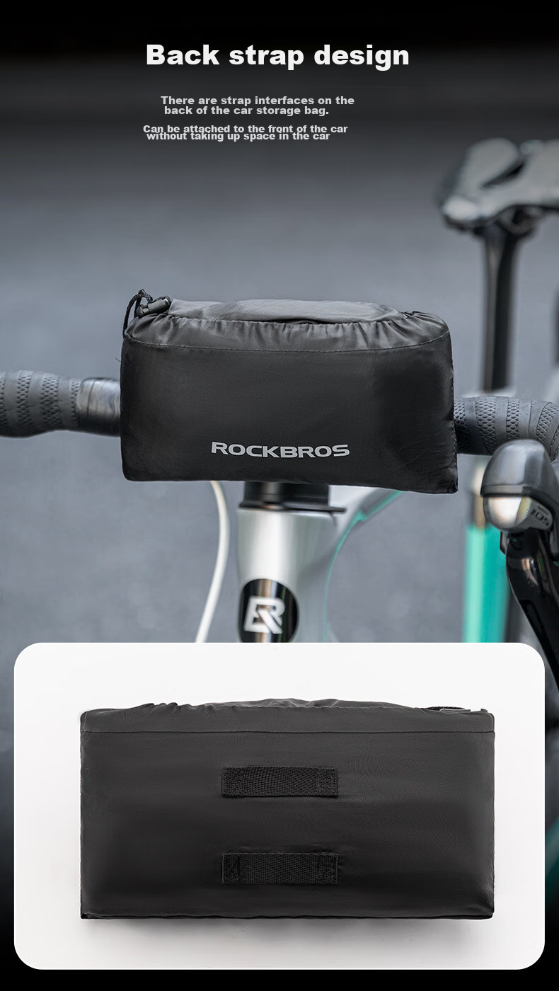 ROCKBROS Bicycle Full Bike Cover for 26-Inch And 27.5-Inch Mountain Bikes, 700C Road Bikes, Cycling Storage Bag, Black 6