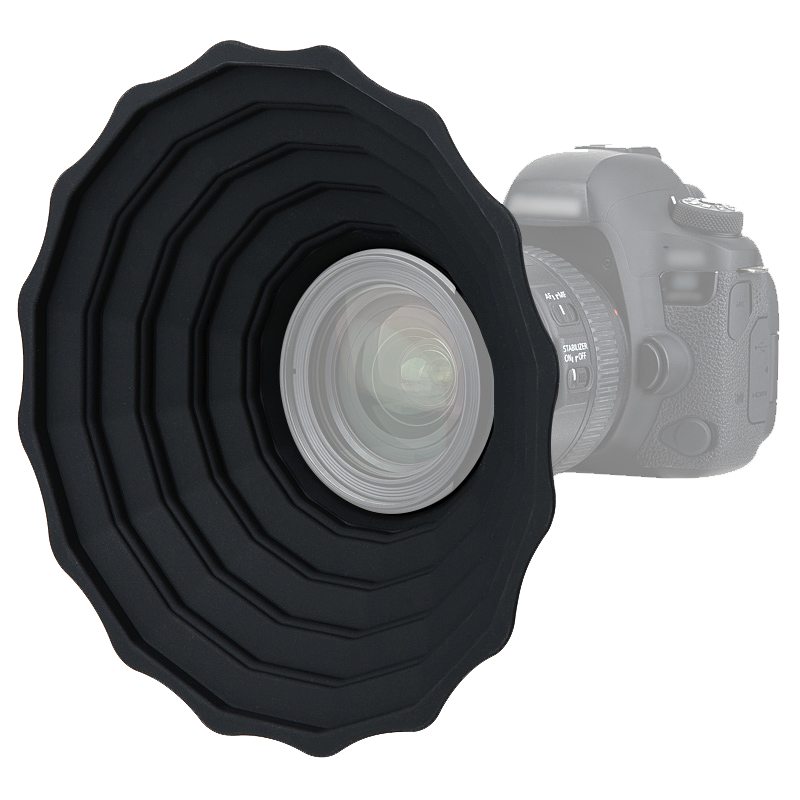 JJC Matte Lens Hood Camera Photography Lens Shade Anti-Reflection Accessory for Canon/Sony Cameras Aquarium/Showcase/Night Photography