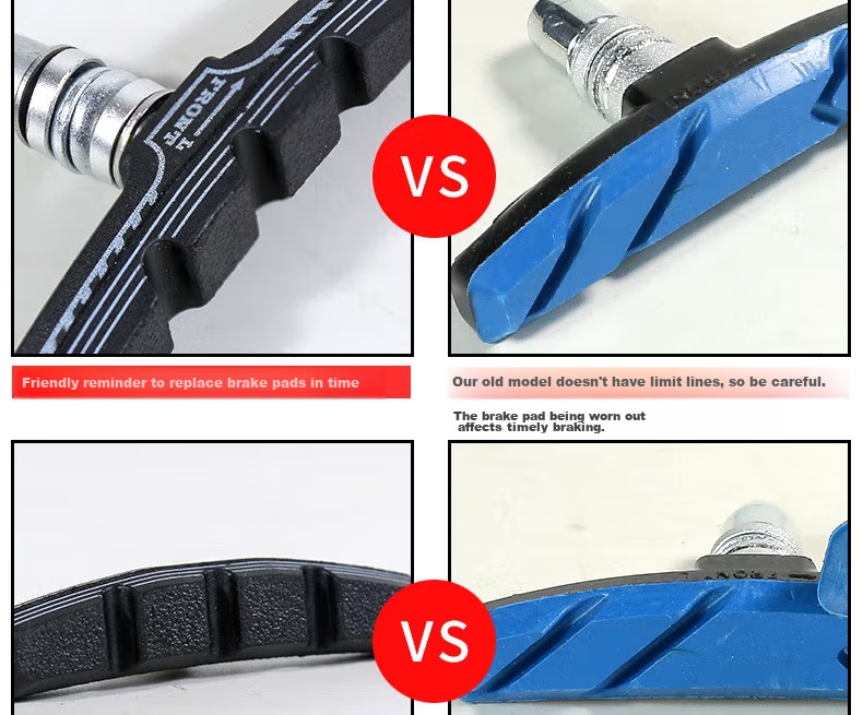BIKEBROS Bicycle Brake Pads, Mountain Bike Brake Pads, Road Bike Brake Pads, V Brake Pads, Bicycle Brake Blocker Accessories [One Pair of Brake Pads] 8