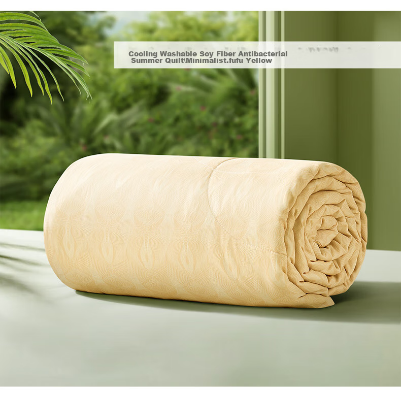 FUANNA Summer Cooling Quilt, 30% Soy Fiber Air Conditioning Blanket, Machine Washable, Bare Sleeping Cool-Feeling Quilt, Thin Summer Comforter Core, 203x229cm 12