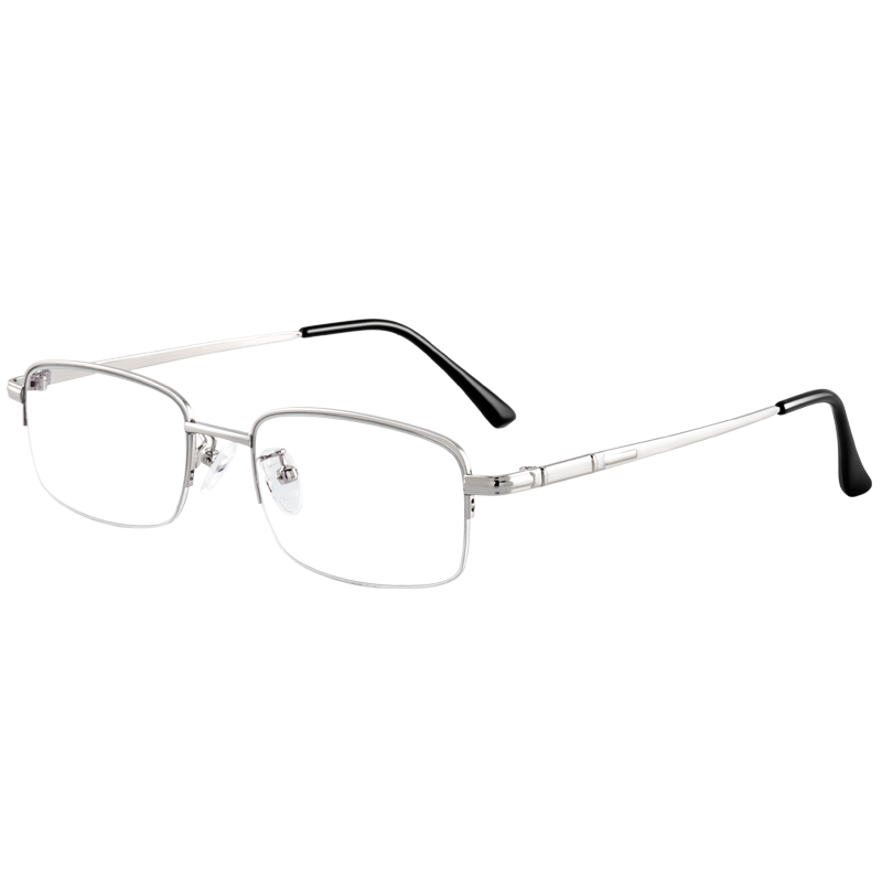 Yupintang Anti-Blue Light Reading Glasses for Men, Semi-Rimless Metal Reading Glasses for Elderly, Durable Reading Glasses for Women, 150 Degree, Father's Day Gift