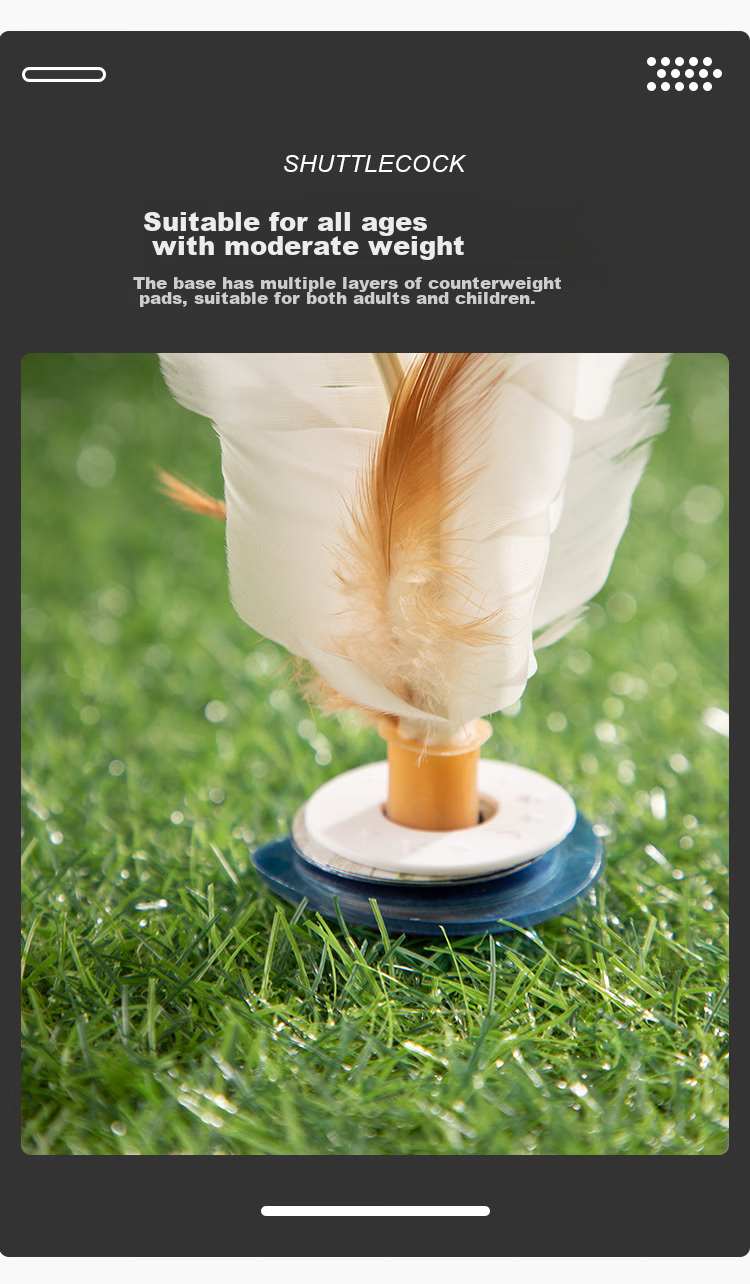 Duweike Shuttlecock, White Goose Feather, Competition-Grade, for Children And Adults, Elementary School Students, Rubber Bottom, Durable And Wear-Resistant, Pack of 3 6