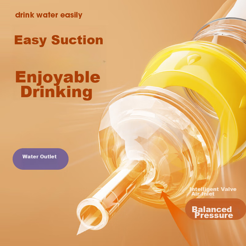 Anpei Universal Wide-Neck Bottle with Nipple And Straw for Ages 8 Months And Above (Compatible with Pigeon, Haokai And Other Multiple Brands of Baby Bottles)