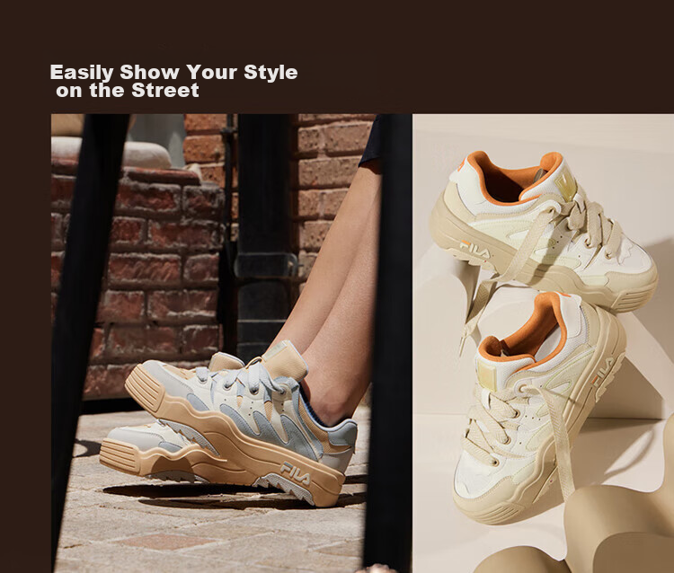 FILA Official Women's Shoes, ROSETTA Modern Sneakers, Colorful Shoes, Platform Shoes, Fashionable Casual Shoes 17