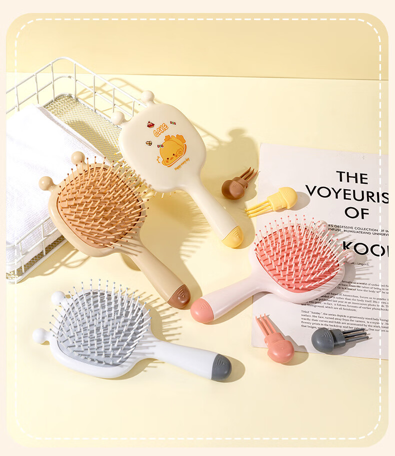 Fanyejia Scalp Massage Air Cushion Comb for Women, Long Hair Styling Comb for Curly Hair, Airbag Comb for Student Dormitory Use 12