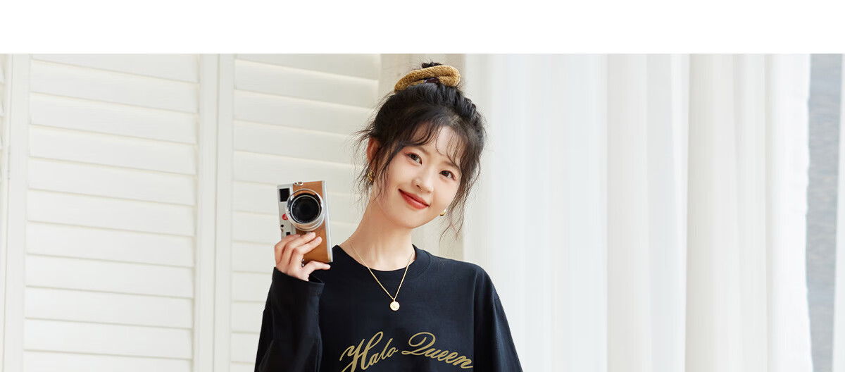 Halo Queen Women's Summer Short-Sleeve Round Neck T-Shirt, Cute Rabbit Print T-Shirt, Loose-Fitting Slimming Top, Women's H143T1417 73