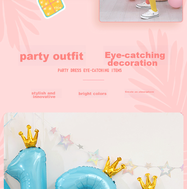 Ounizi Birthday Scene Decoration, Girl's Birthday Props, Atmosphere, Boy's Party Decorations, Happy Birthday, Pink Number Balloons 1 5