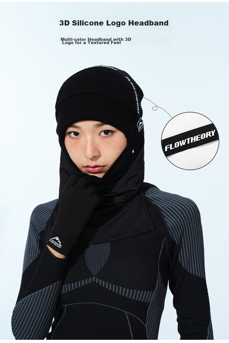 Flow Theory Ski Face Mask Cold Weather Windproof Warm V Face Neck Guard Layered Mask Autumn Winter Skiing Outdoor Riding Equipment 6