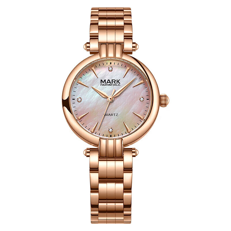 MARK FAIRWHALE Small Petal Watch for Women with Diamond-Inlaid Mother-Of Dial, Quality Waterproof Chinese Watch, Birthday Gift for Girlfriend 3640