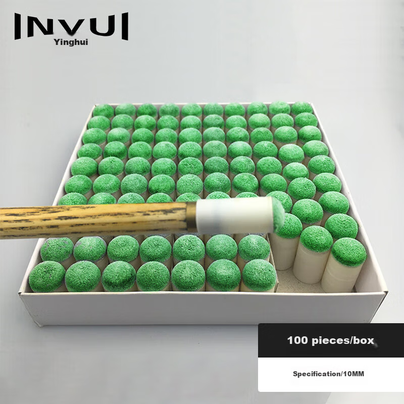 INVUI Pool Cue Tip Cover, Black 8 Small Tip Cap, Snooker Billiard Cue Tip, 10mm, 100 Pieces