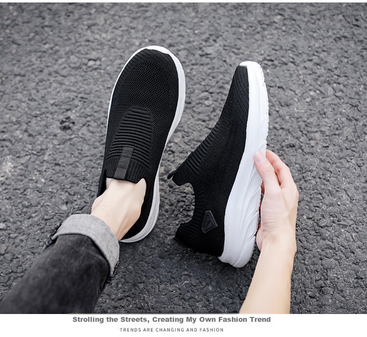 Warrior Casual Shoes for Men, Breathable Mesh Shoes, Lightweight Soft-Soled Running Sneakers, WXY(ZA)-3150, Black, Size 39 5