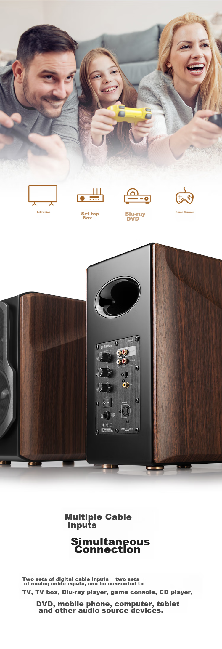 EDIFIER S2000MKIII New Classic HIFI-Grade 2.0 Active Speakers, Bluetooth Speakers, Computer Speakers, TV Speakers 5
