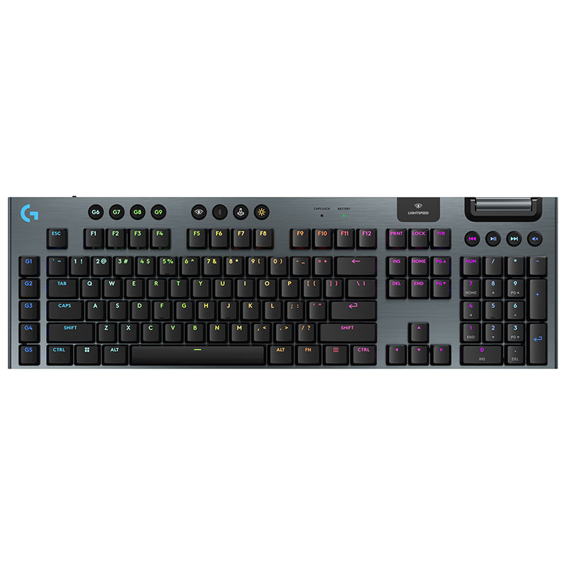 G G915 X LIGHTSPEED Low-Profile Gaming Keyboard (Black-C), Blue Switches (Clear Breakpoints, Crisp Sound)