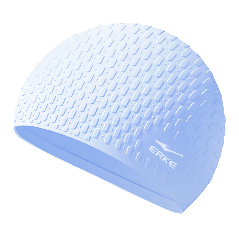 ERKE Swimming Cap, Unisex Adult Water Drop Silicone Waterproof Cap, Non-Slip Comfortable Long Hair Non-Binding Bubble Swim Cap