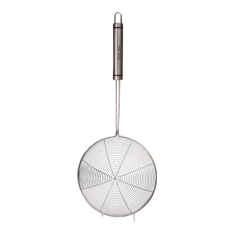 Baijie 304 Stainless Steel Strainer Skimmer, Filter Mesh Skimmer for Frying, Oil Strainer, Noodle And Dumpling Skimmer, Large Sieve
