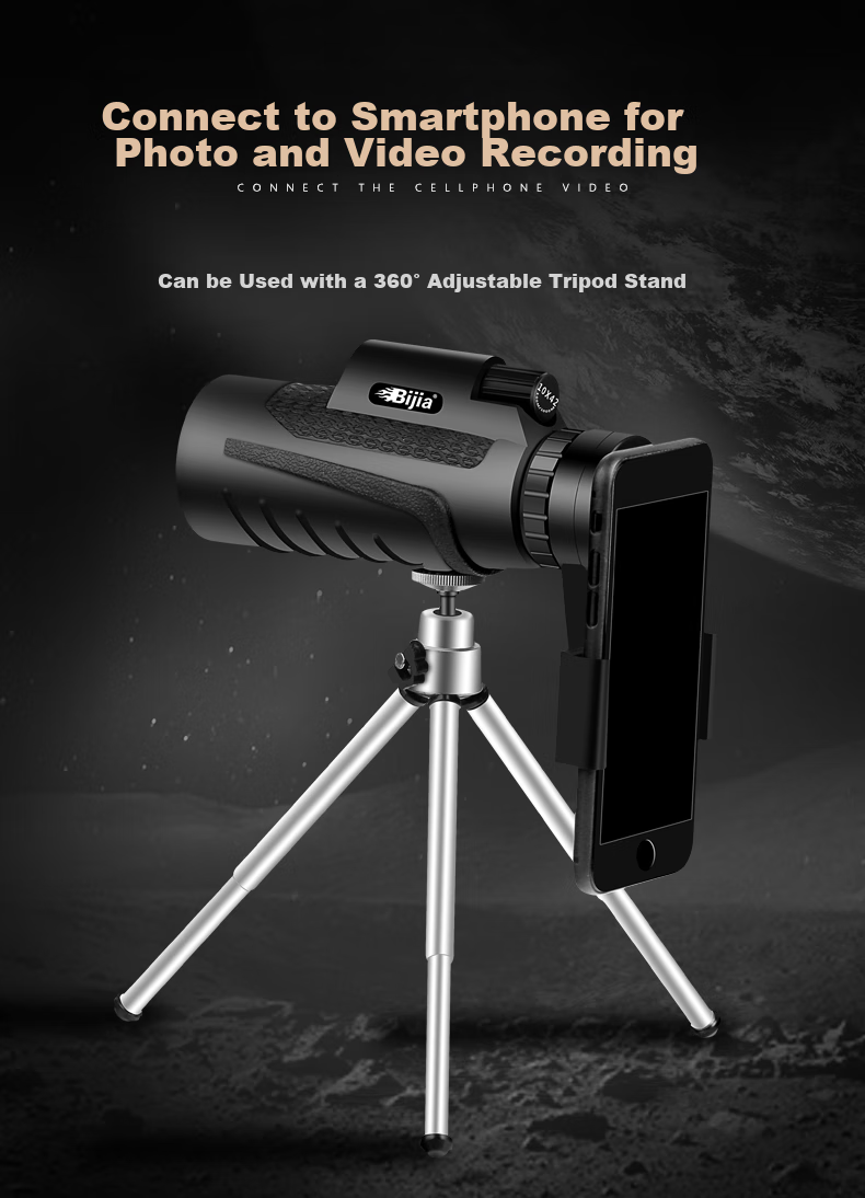 BIJIA Monocular Telescope, 10X42DF, Concert Viewing, High Magnification, High Definition, Large Aperture, Night Vision, Waterproof, Portable Binoculars 12