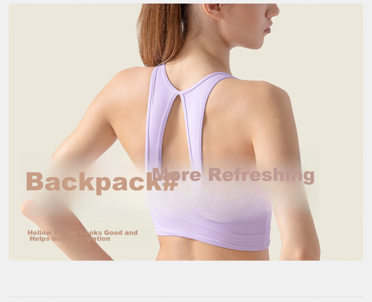 VFU Xiao Nao Dan Sports Bra for Women, Running Anti-Shock Sports Vest, Fitness Back Support, Cream Yellow, S 5