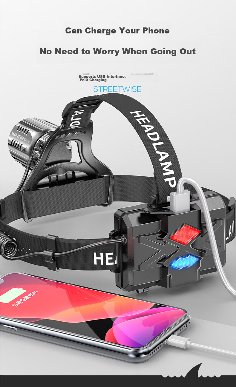 Weixiaosha 6021 Headlight High Brightness Long Range Rechargeable Head-mounted Ultra-bright Night Fishing Dedicated Fishing Light Long Battery Life LED 12