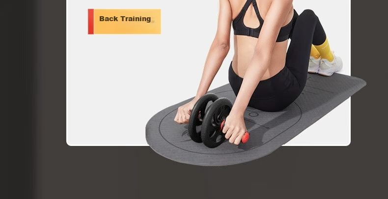 Li-Ning Ab Wheel, Abdominal Muscle Roller, Fitness Equipment for Abdominal Exercises, Double Wheel Training Device for Abdominal Fat Reduction, Men's Equipment 52