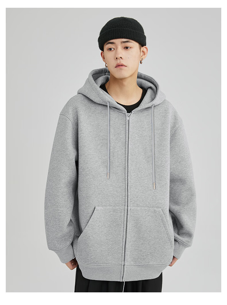 JEANSWEST LIFE Men's Levi's Hooded Jacket Spring and Autumn Thick Breathable Zipper Top Youth Street Fashion Clothing 3