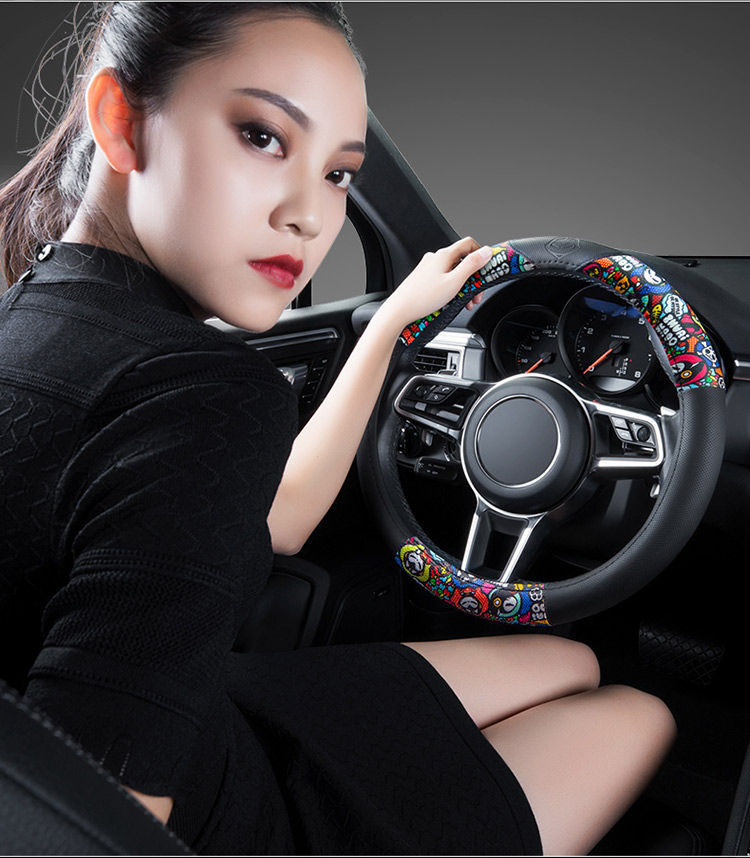 拽猫(zhuaimao) 方向盘套 通用型汽车方向盘套 卡罗拉凯迪拉克速腾