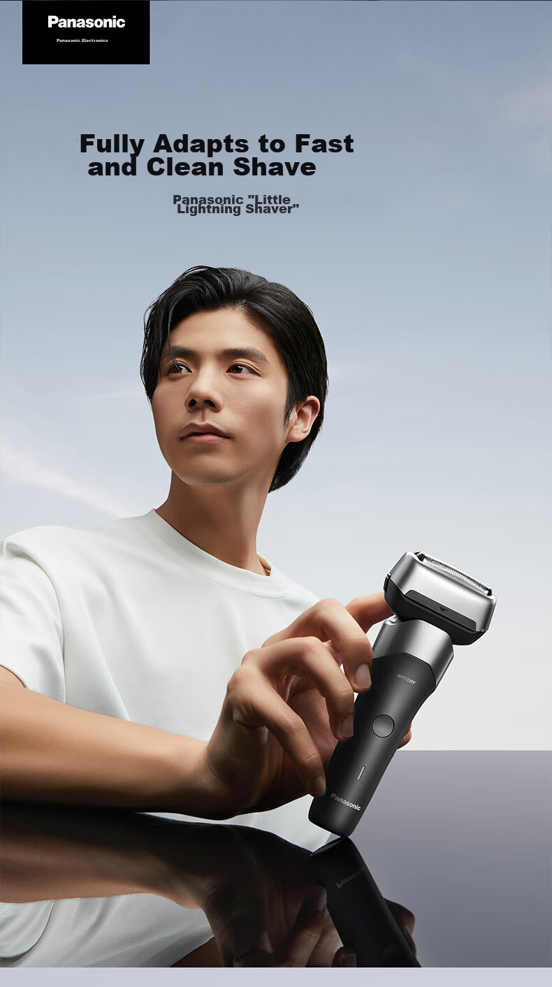 Panasonic [Mid-Autumn Festival Gift] Electric Shaver, New 5 Series Little Lightning Three-Head Reciprocating Razor, Birthday Gift for Men, Present for Boyfriend Or Father, RM35 Blue 3