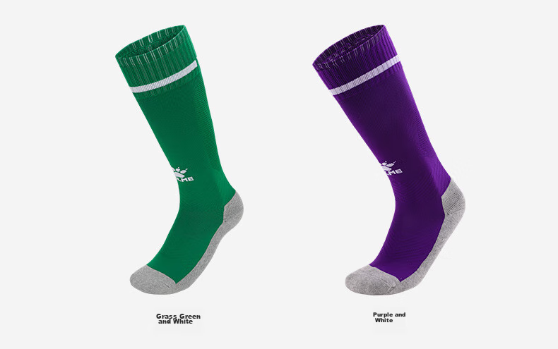 KELME Children's Soccer Socks, Long Training Socks, Non-Slip Breathable Professional Training Soccer Socks, Black And White 20