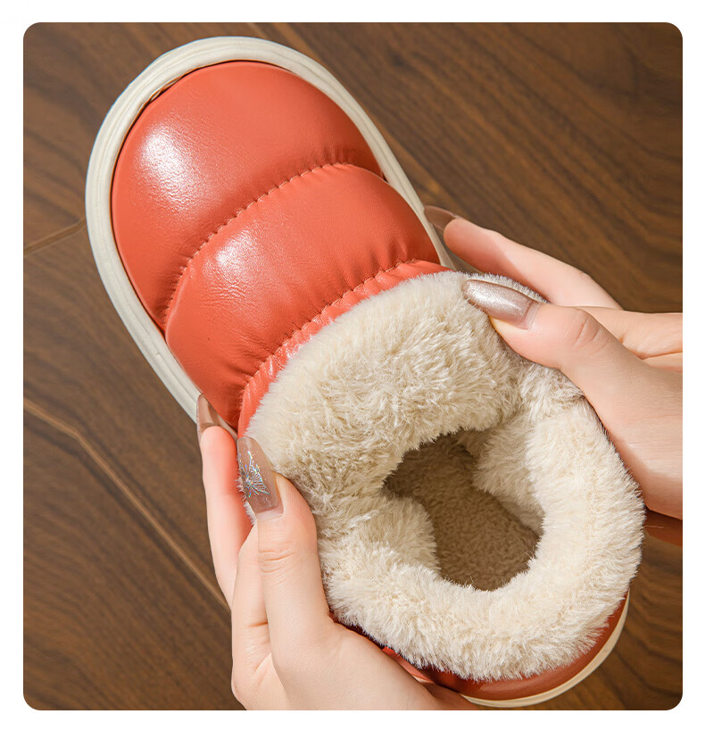 Taxiang Cotton Slippers for Men And Women, Winter Couple's Plush Warm Cotton Shoes, Outdoor Snow Boots, TS001 25
