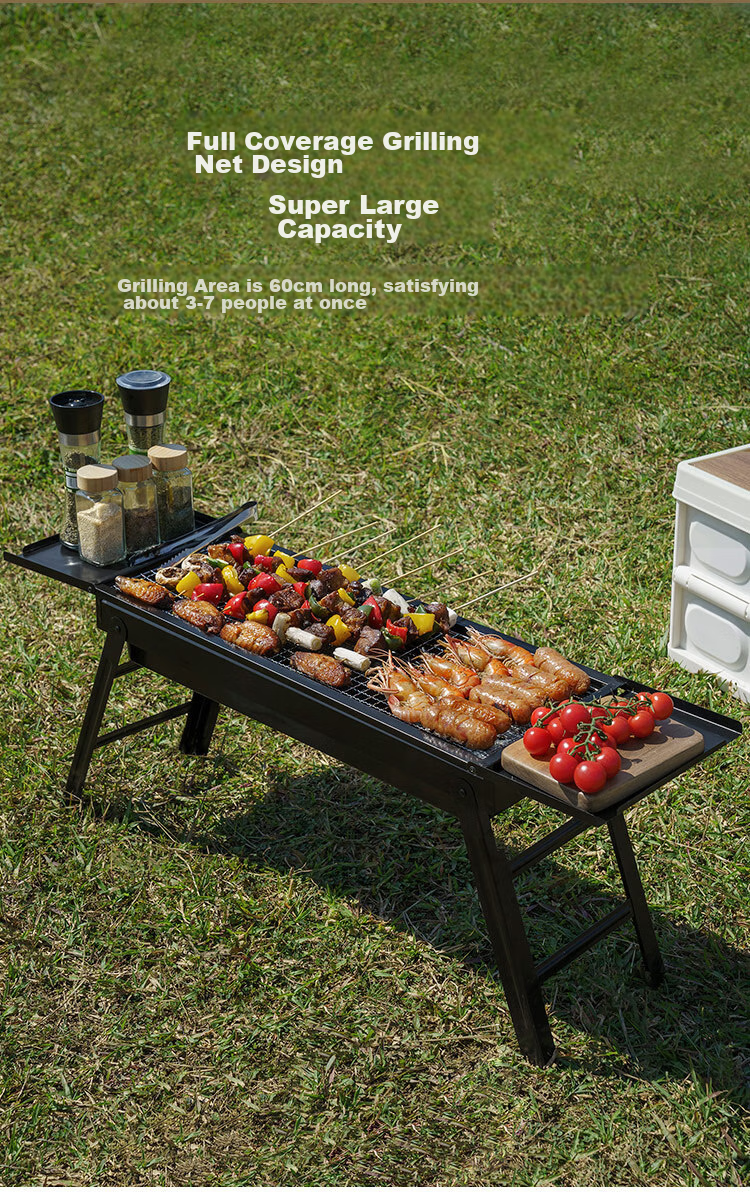 JD Jingzao Portable Folding Card Stove Outdoor Camping BBQ Grill with Storage Board 2