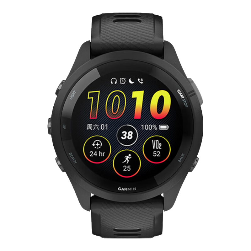 GARMIN Forerunner265 Midnight Black Heart Rate And Blood Oxygen Multi-Frequency Multi-Satellite Outdoor Sports Running Swimming Smartwatch