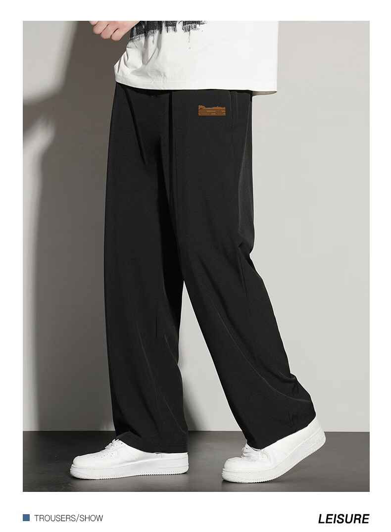 Warrior Casual Pants for Men, Spring And Autumn Loose Wide-Leg Trousers, Versatile Straight-Leg Sweatpants, Men's Athletic Pants 16