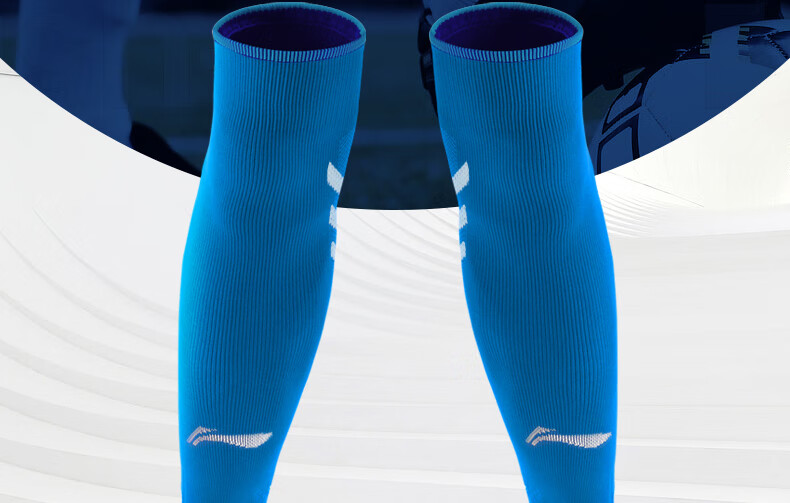 LI-NING Children's Mid-Calf Anti-Slip Soccer Socks Over-the-Knee Professional Men's Football Shin Guard Sports Long Socks Black - M 2