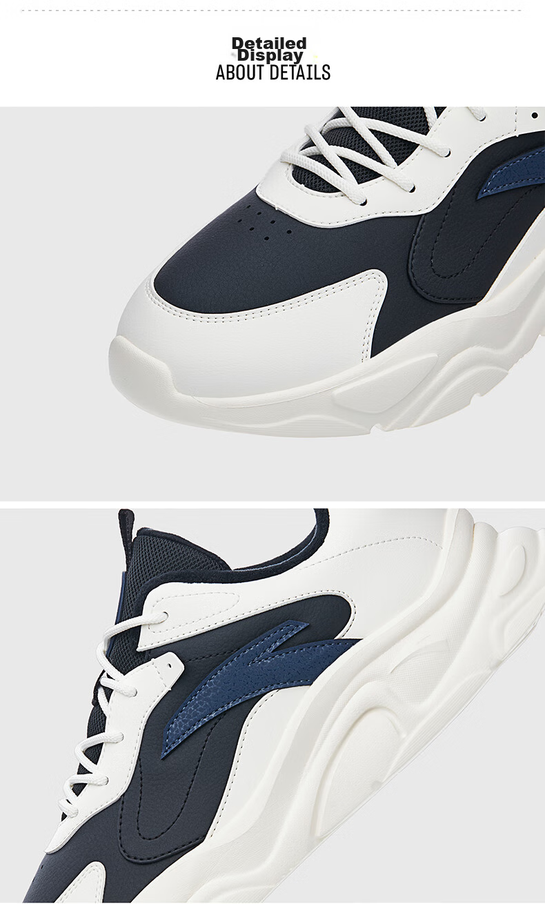 Anta Little Millennium Men's Casual Shoes Summer Mesh Breathable Thick Sole Height Increasing Commuter Dad Running Sports Shoes 59