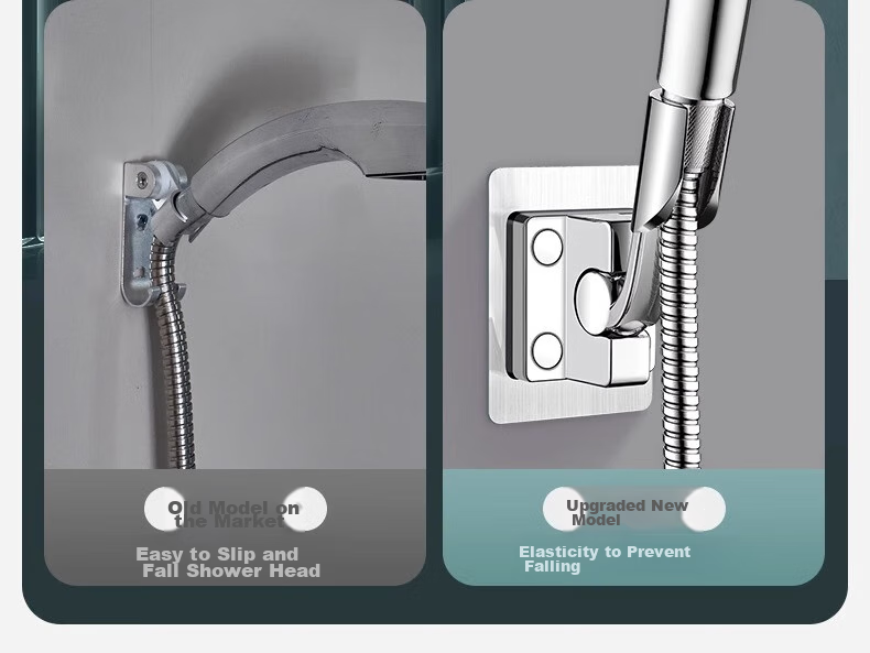 JEPPE Adjustable Shower Head Holder, No-Drill Shower Bracket, Universal Bathroom Shower Head Mount 6
