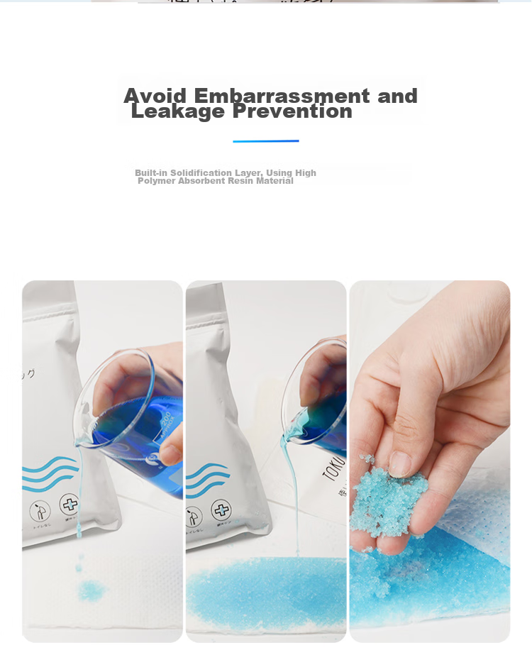 JAJALIN Emergency Urine Bag, Disposable Urinal for Men And Women, Portable Car Toilet, Urine Collection Device, Pack of 5 5